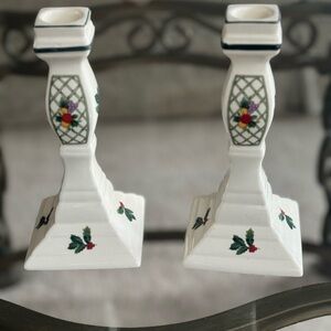 Mikasa Christmas Story 7 1/4” Candle Holders